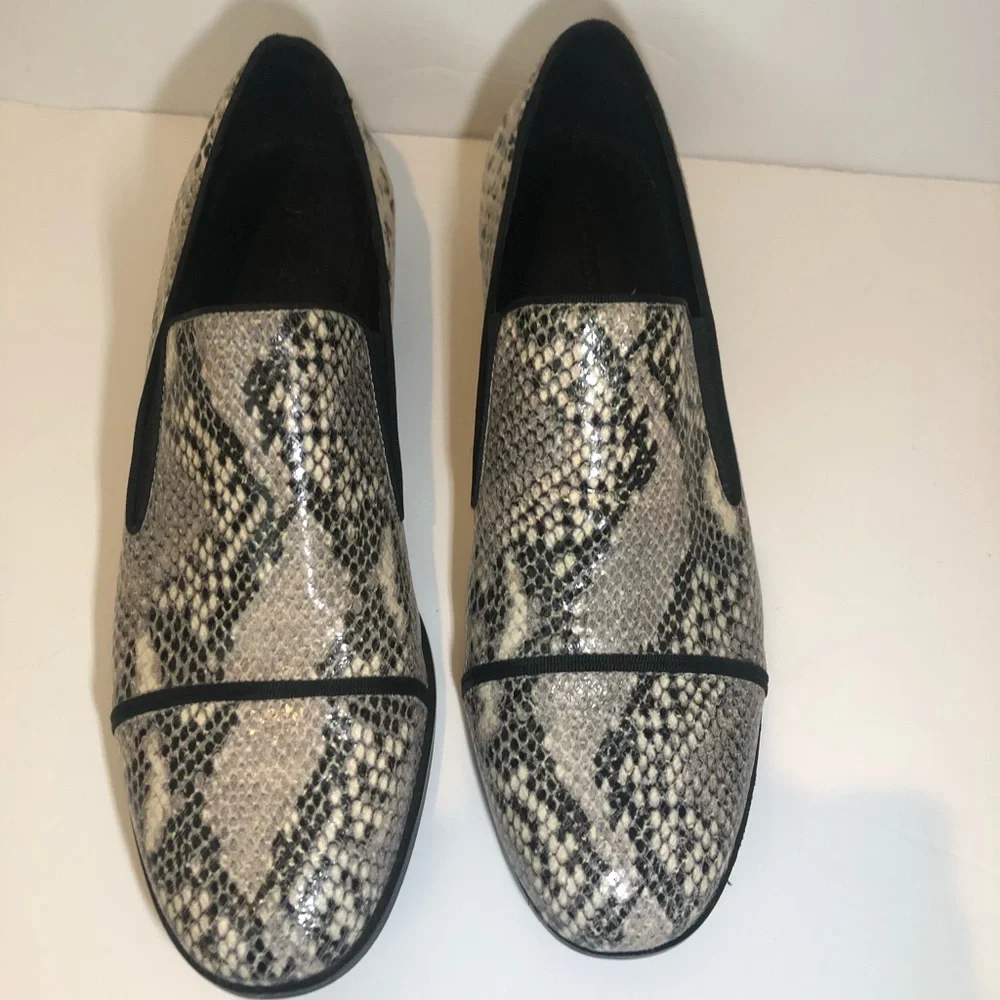 Pour La Victoire Snakeskin Loafers